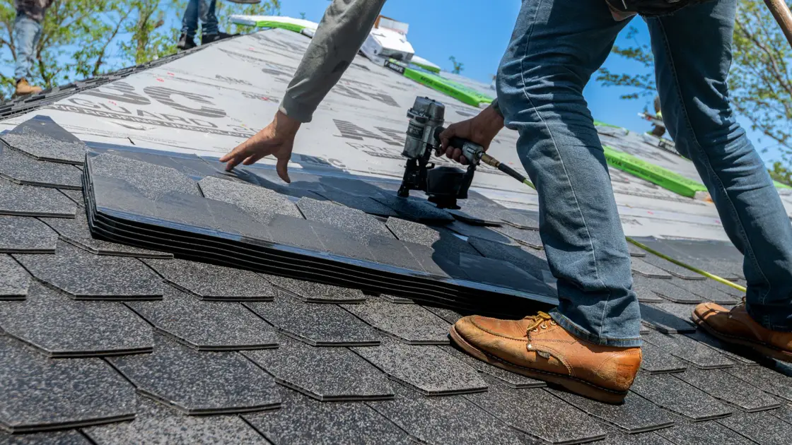 New shingle roof installation on a Florida home